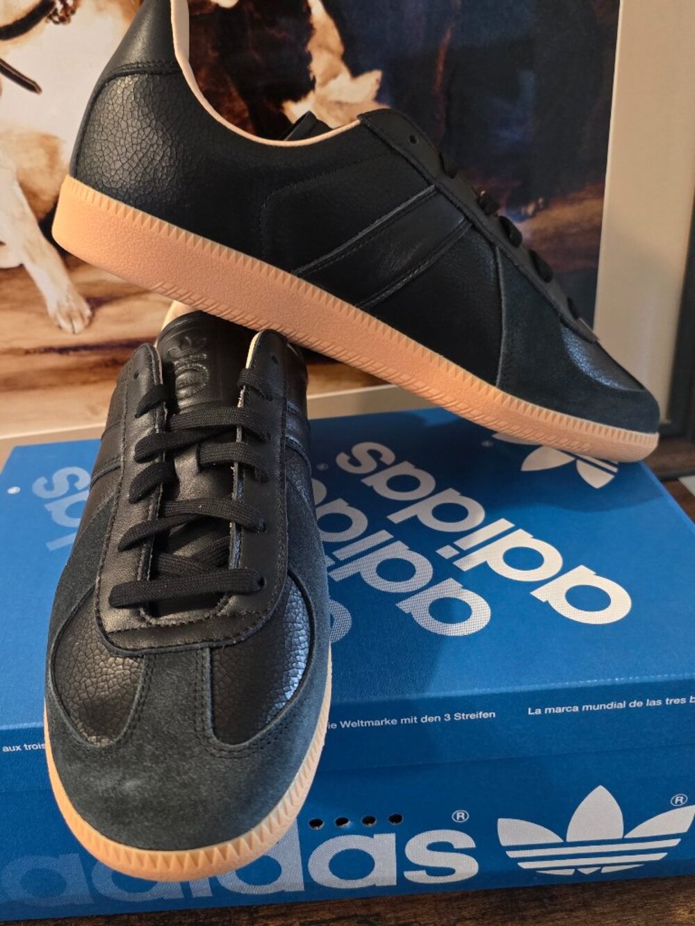 Adidas BW Army Lux Shoes Core Black / Gum (JH7835) Sneakers Mens US Sz 10 NEW - Picture 2 of 16